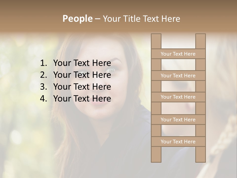 Young Joyful Pretty PowerPoint Template