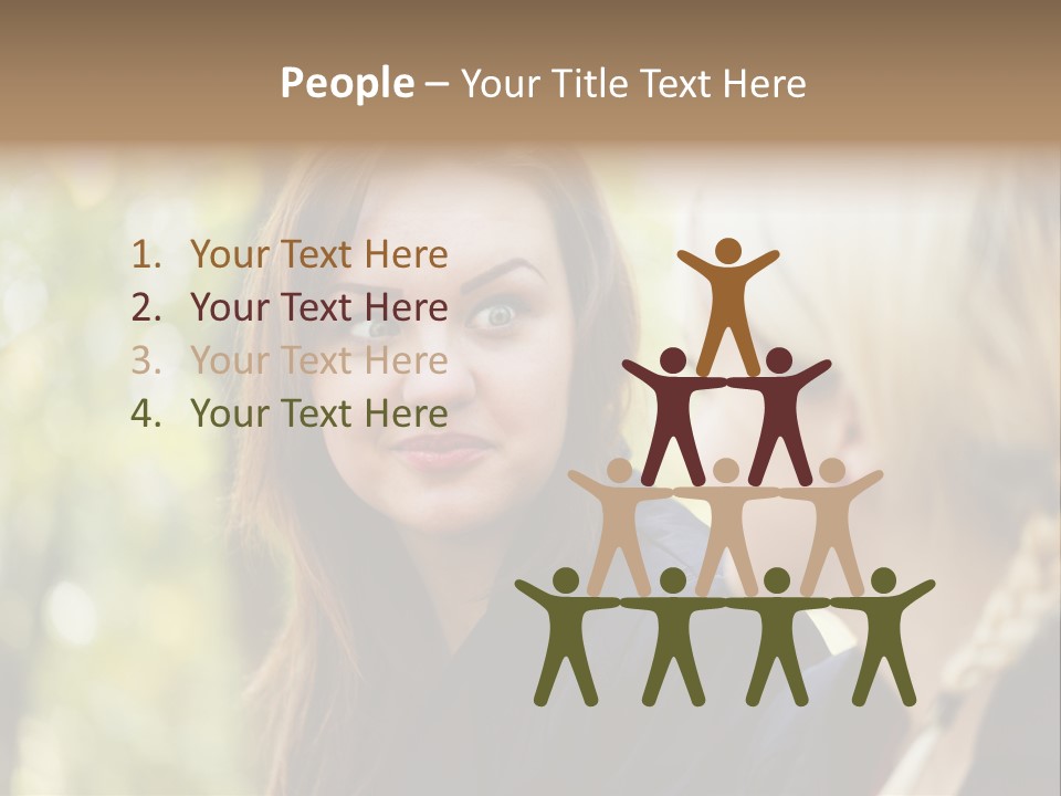 Young Joyful Pretty PowerPoint Template