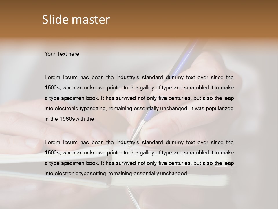 Paper Diary Room PowerPoint Template