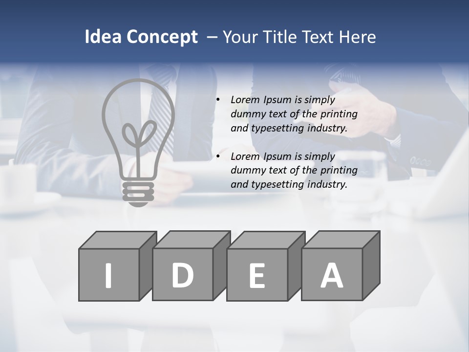 Focus Busy Touchpad PowerPoint Template