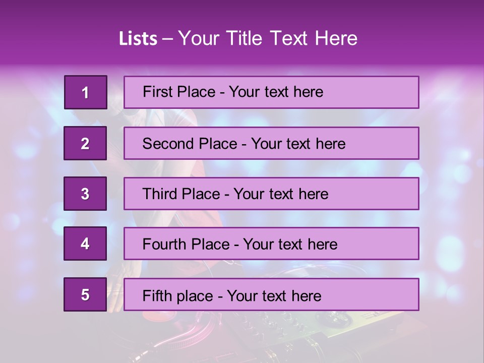 Entertainment Turntable Volume PowerPoint Template