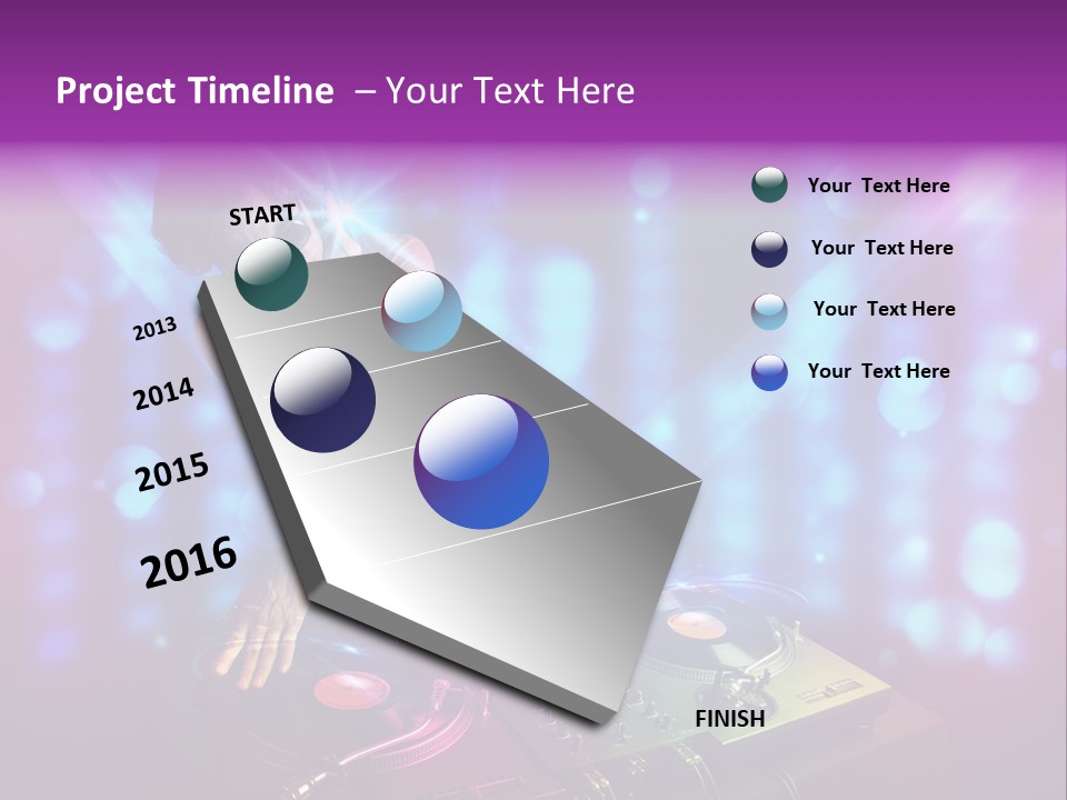 Entertainment Turntable Volume PowerPoint Template