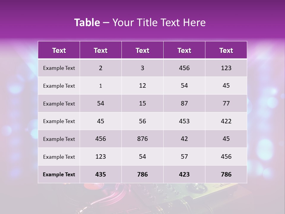 Entertainment Turntable Volume PowerPoint Template