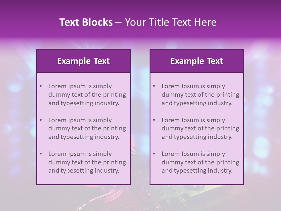 Entertainment Turntable Volume PowerPoint Template