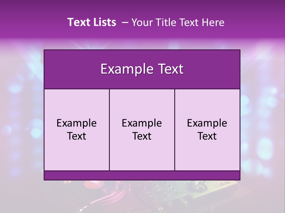 Entertainment Turntable Volume PowerPoint Template