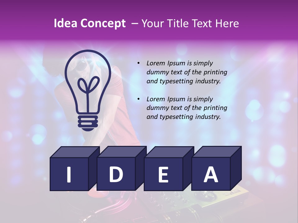 Entertainment Turntable Volume PowerPoint Template