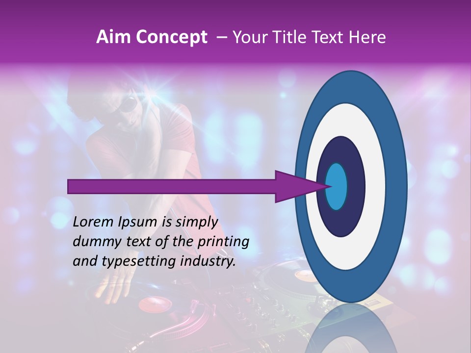 Entertainment Turntable Volume PowerPoint Template