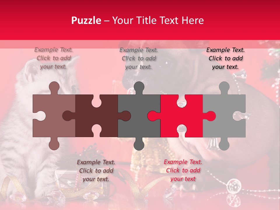 Dog Kitten And Puppy Backlight PowerPoint Template