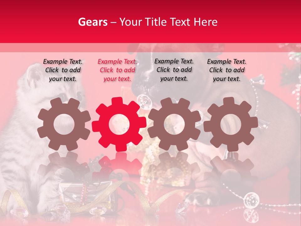 Dog Kitten And Puppy Backlight PowerPoint Template