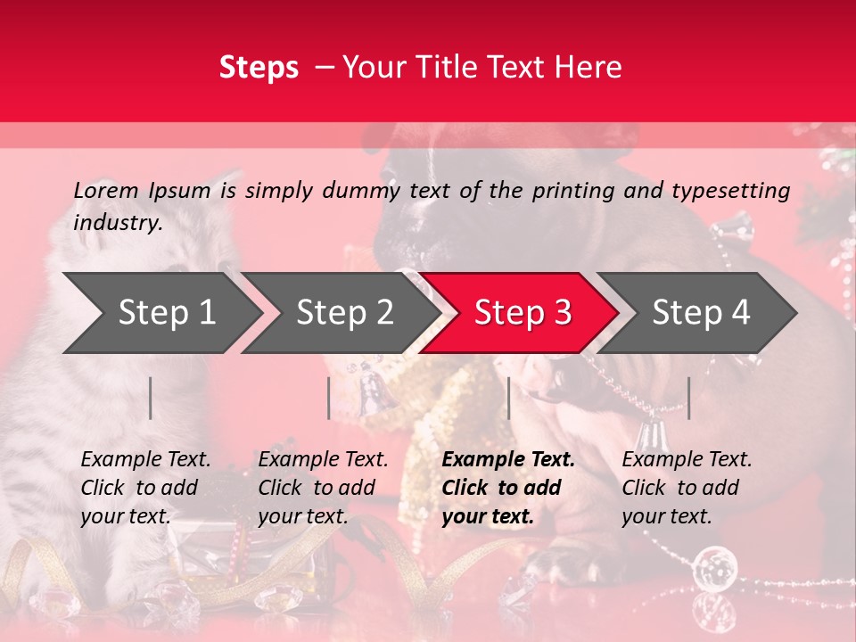 Dog Kitten And Puppy Backlight PowerPoint Template