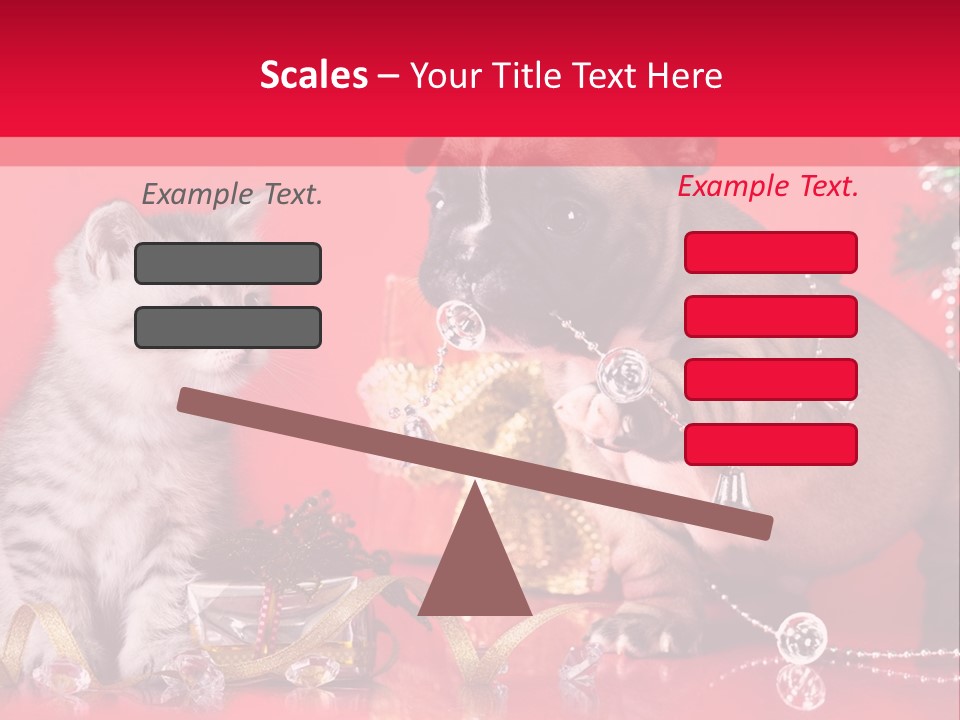 Dog Kitten And Puppy Backlight PowerPoint Template