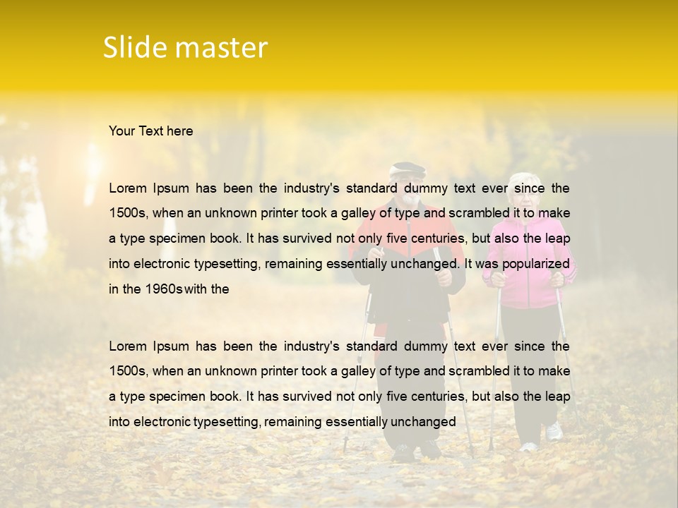 Fitness Walking Exercise Power PowerPoint Template