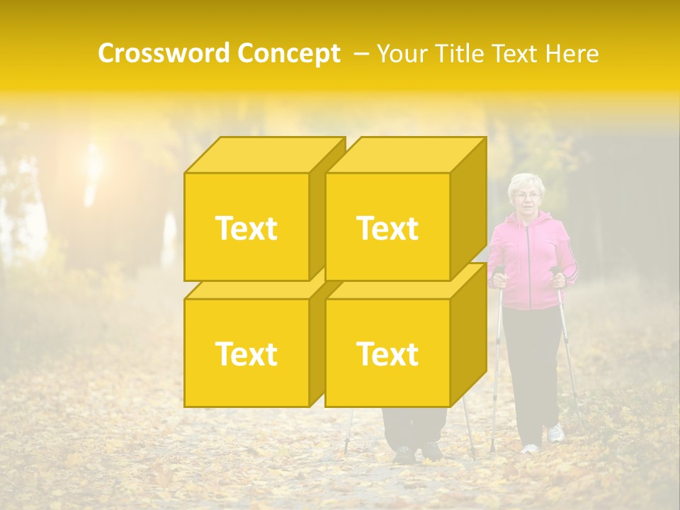 Fitness Walking Exercise Power PowerPoint Template