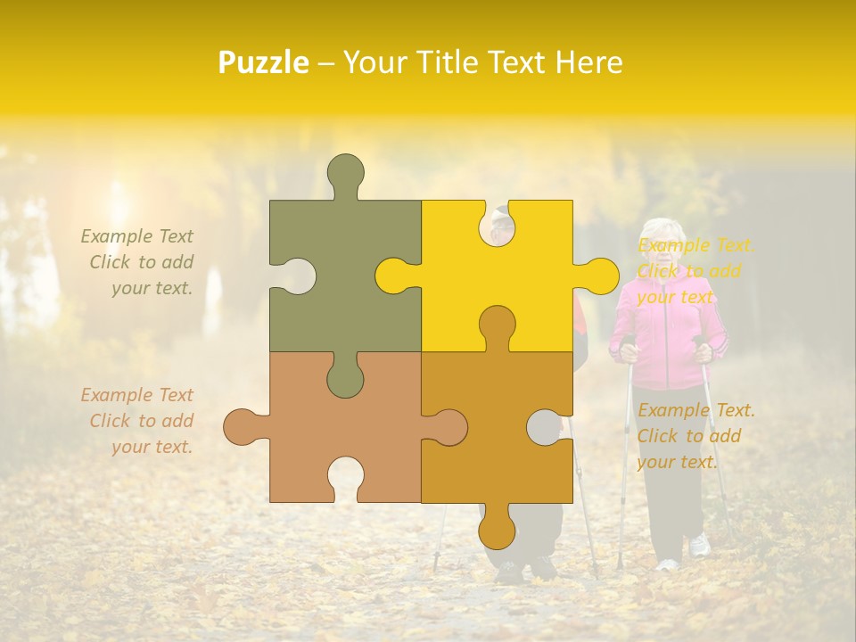 Fitness Walking Exercise Power PowerPoint Template