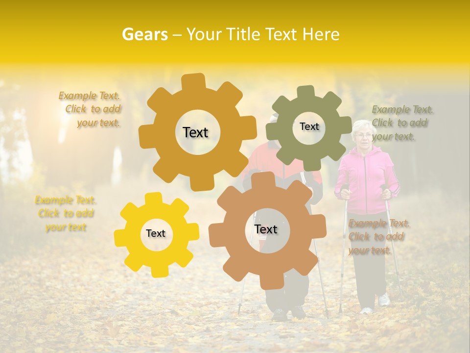 Fitness Walking Exercise Power PowerPoint Template