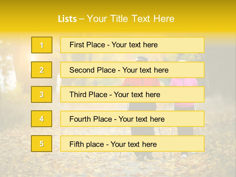 Fitness Walking Exercise Power PowerPoint Template
