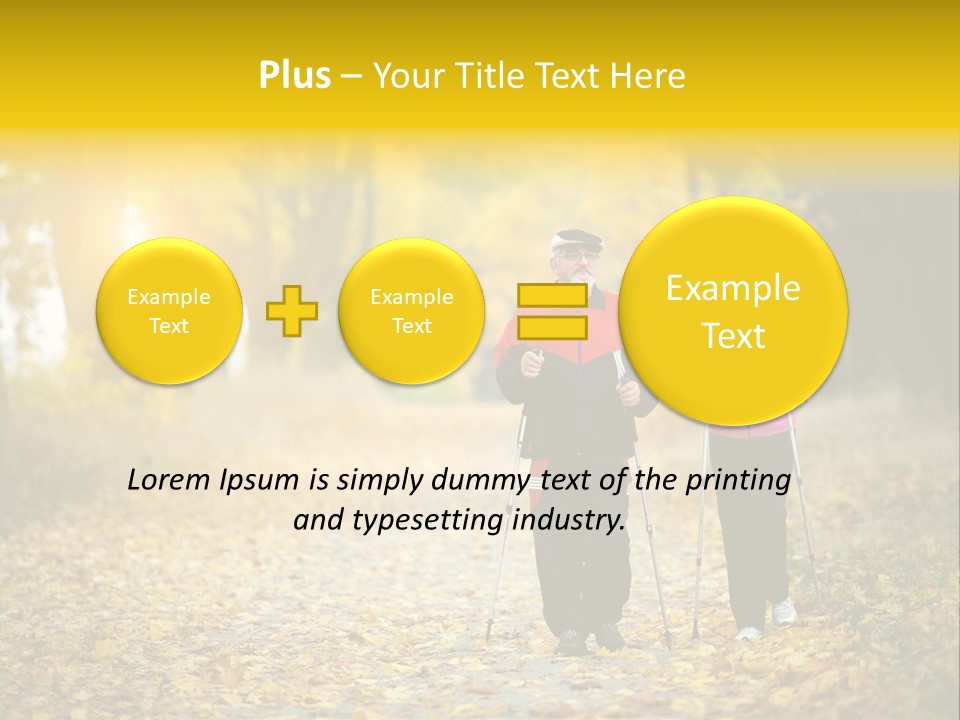 Fitness Walking Exercise Power PowerPoint Template