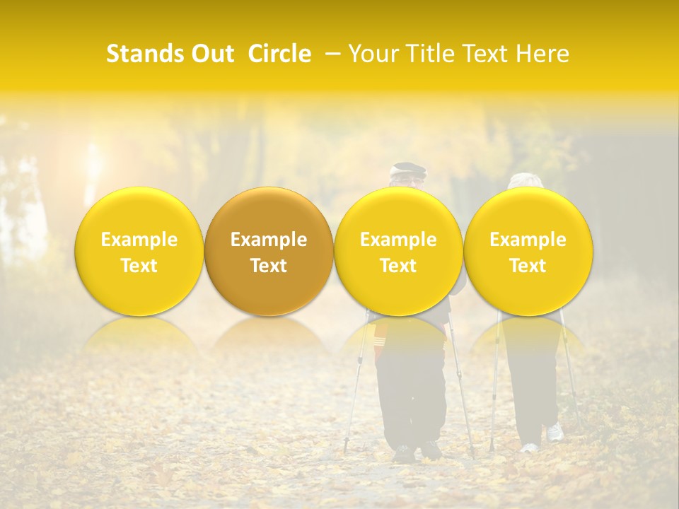 Fitness Walking Exercise Power PowerPoint Template