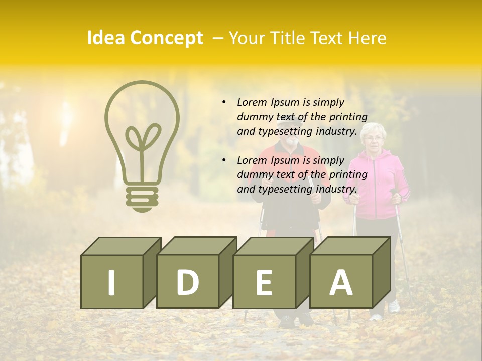 Fitness Walking Exercise Power PowerPoint Template