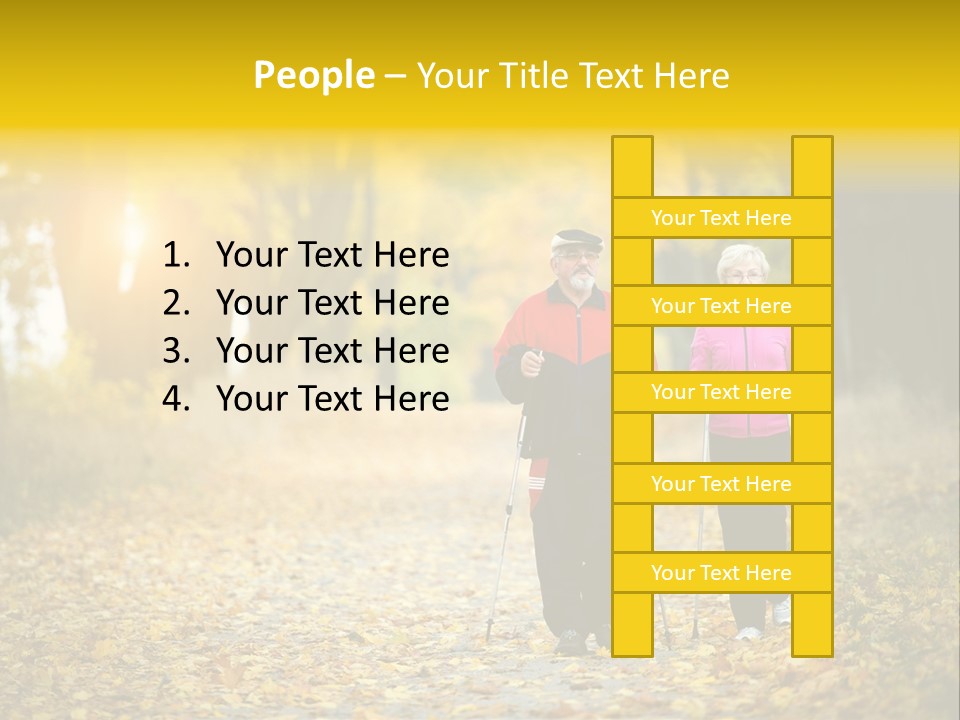 Fitness Walking Exercise Power PowerPoint Template