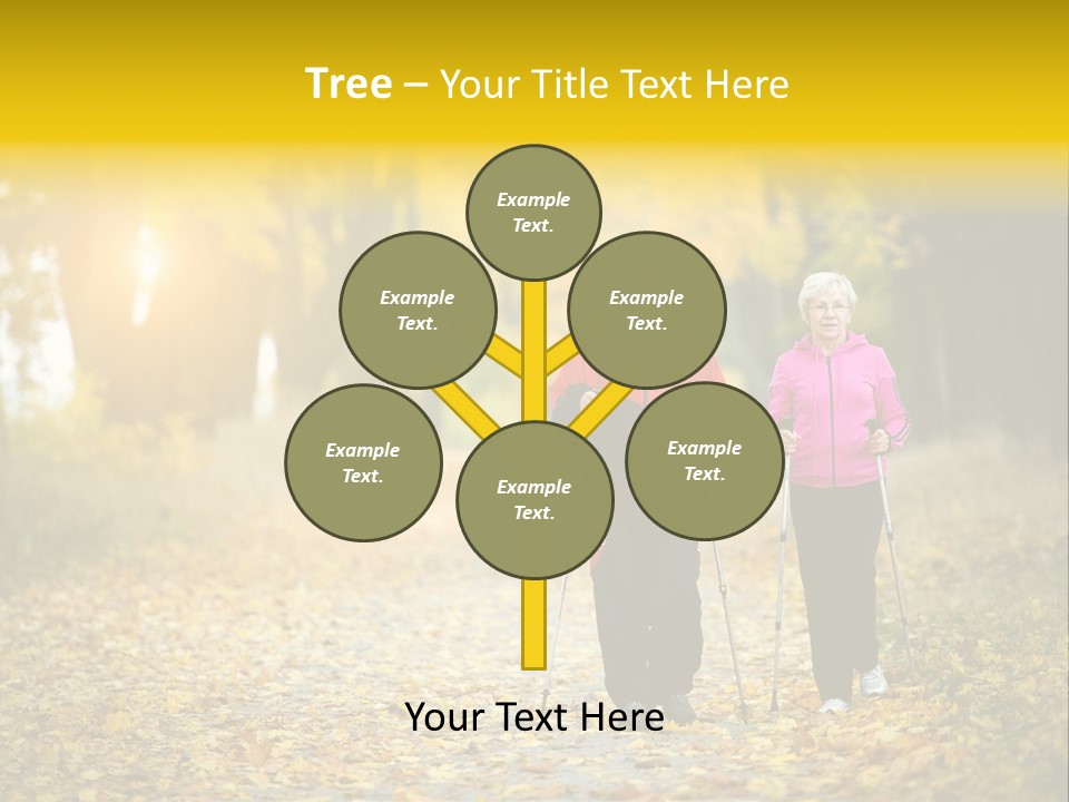 Fitness Walking Exercise Power PowerPoint Template