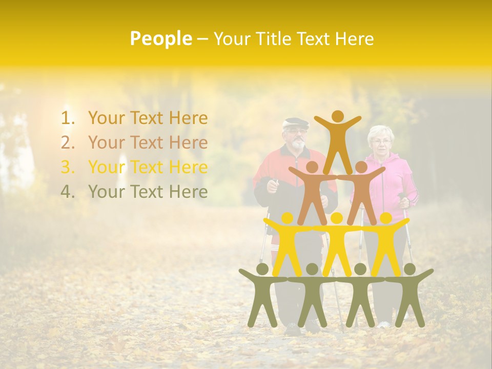 Fitness Walking Exercise Power PowerPoint Template