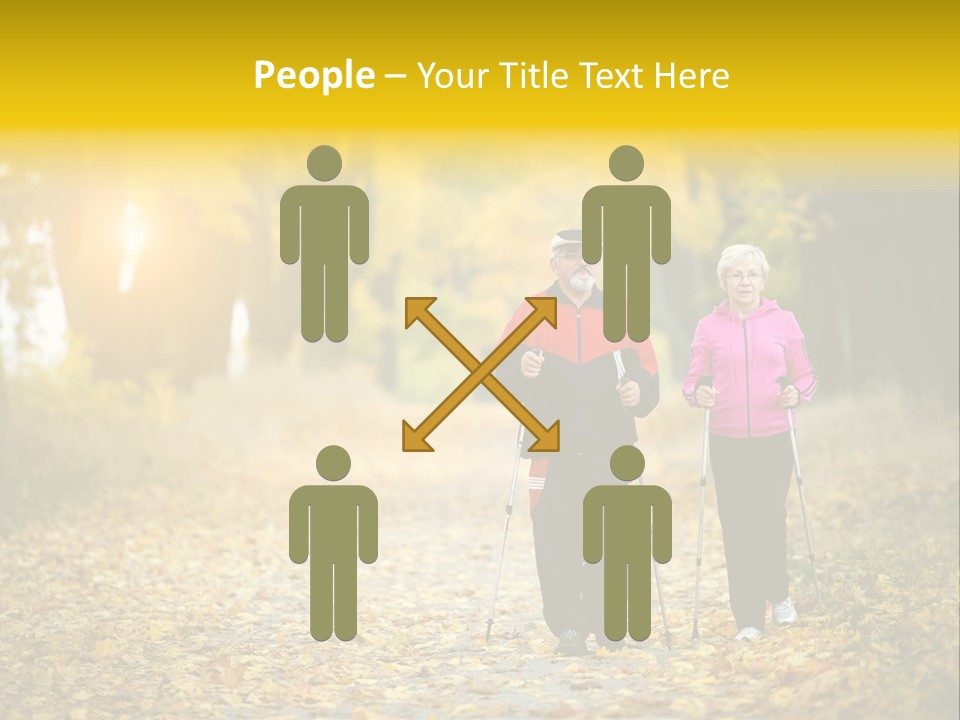 Fitness Walking Exercise Power PowerPoint Template