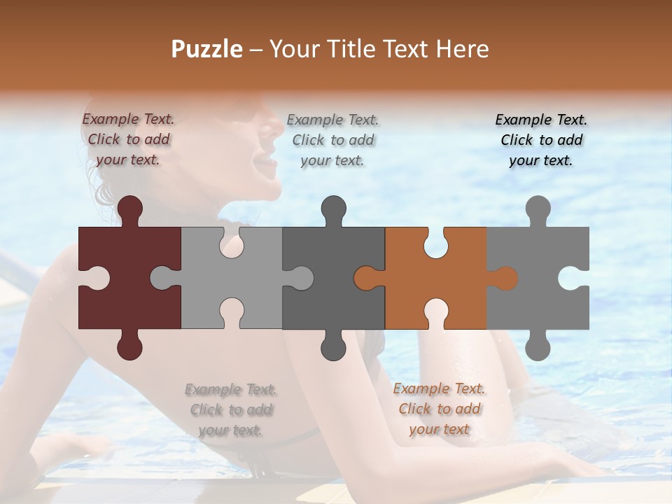 Sunbathing Joy Exercising PowerPoint Template