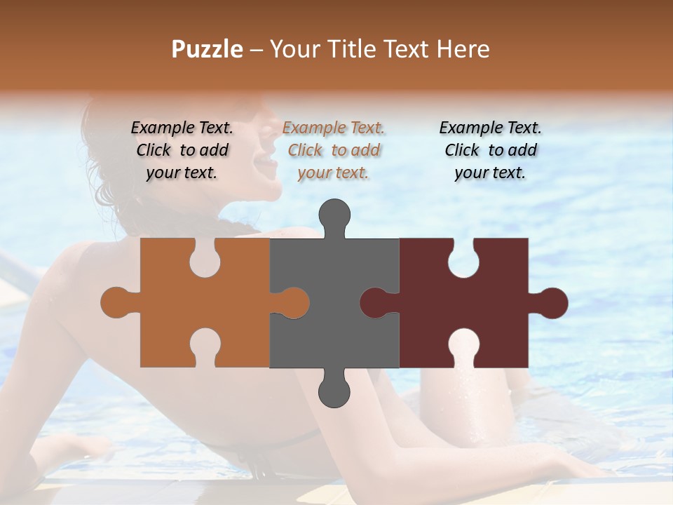 Sunbathing Joy Exercising PowerPoint Template