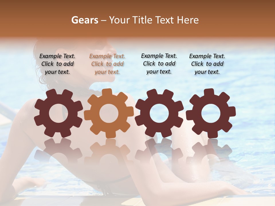 Sunbathing Joy Exercising PowerPoint Template