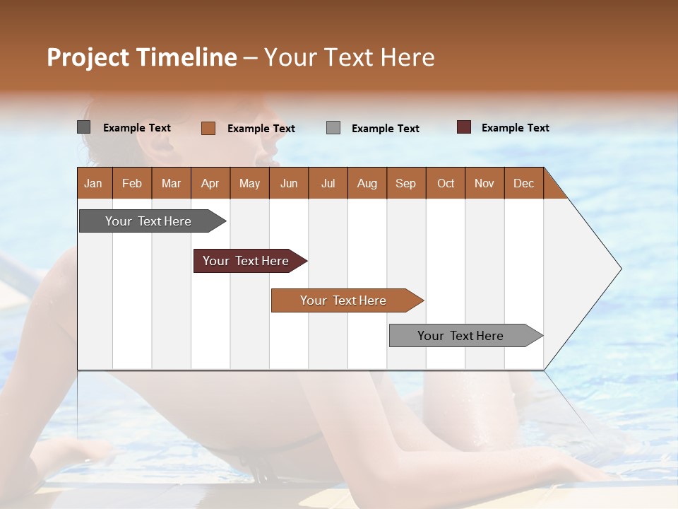 Sunbathing Joy Exercising PowerPoint Template