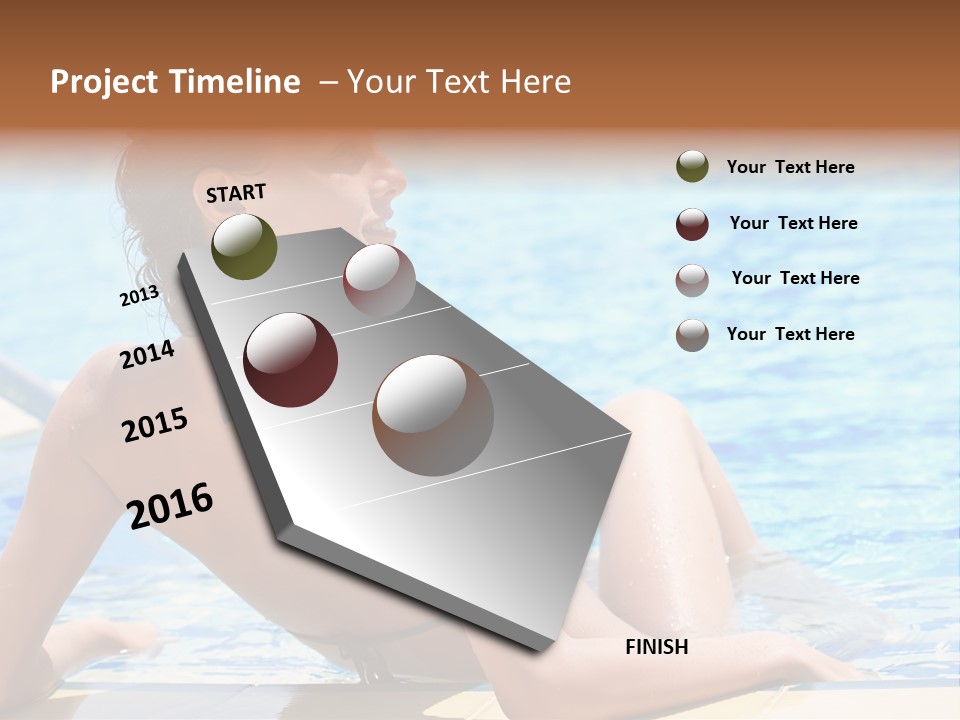 Sunbathing Joy Exercising PowerPoint Template