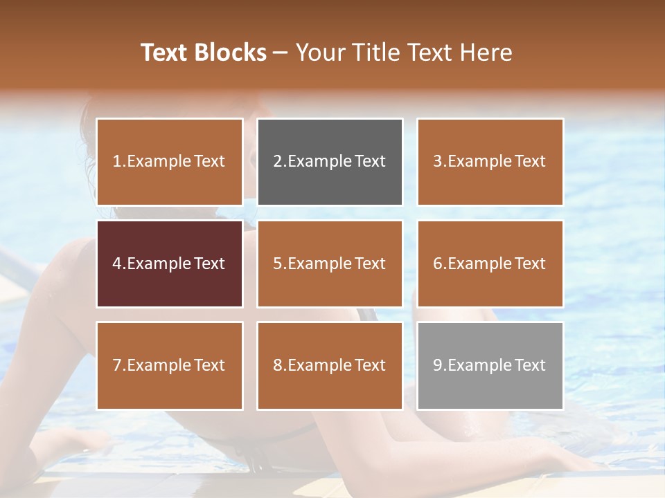 Sunbathing Joy Exercising PowerPoint Template