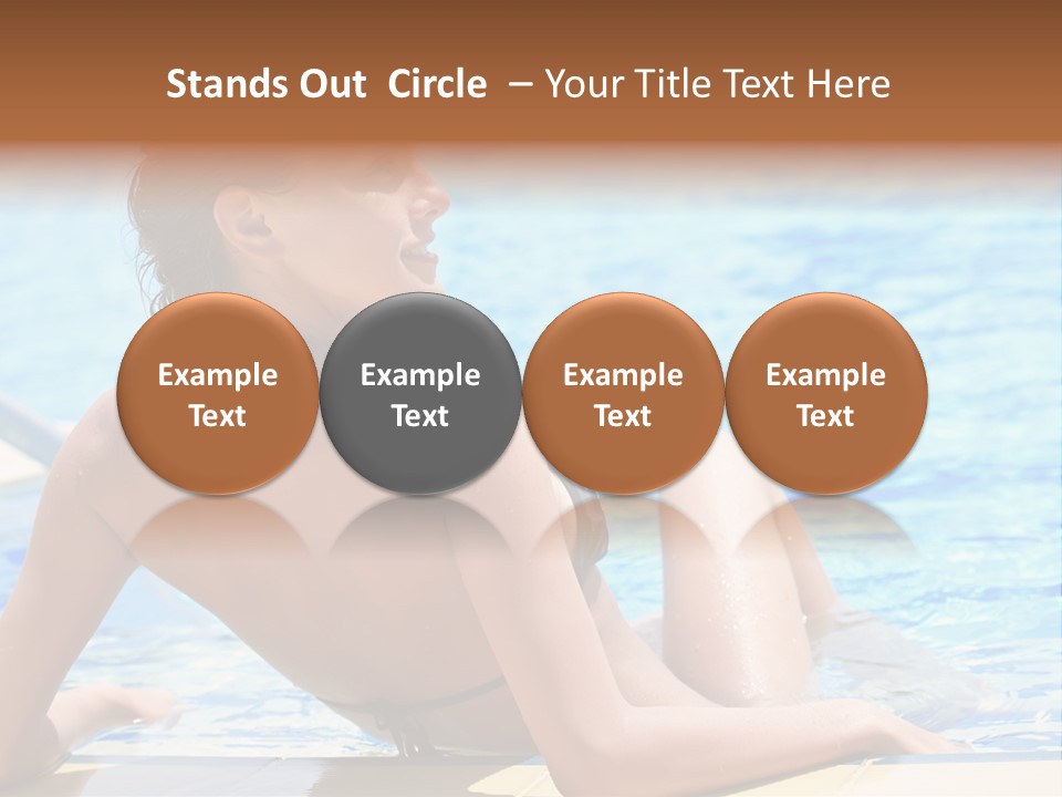 Sunbathing Joy Exercising PowerPoint Template