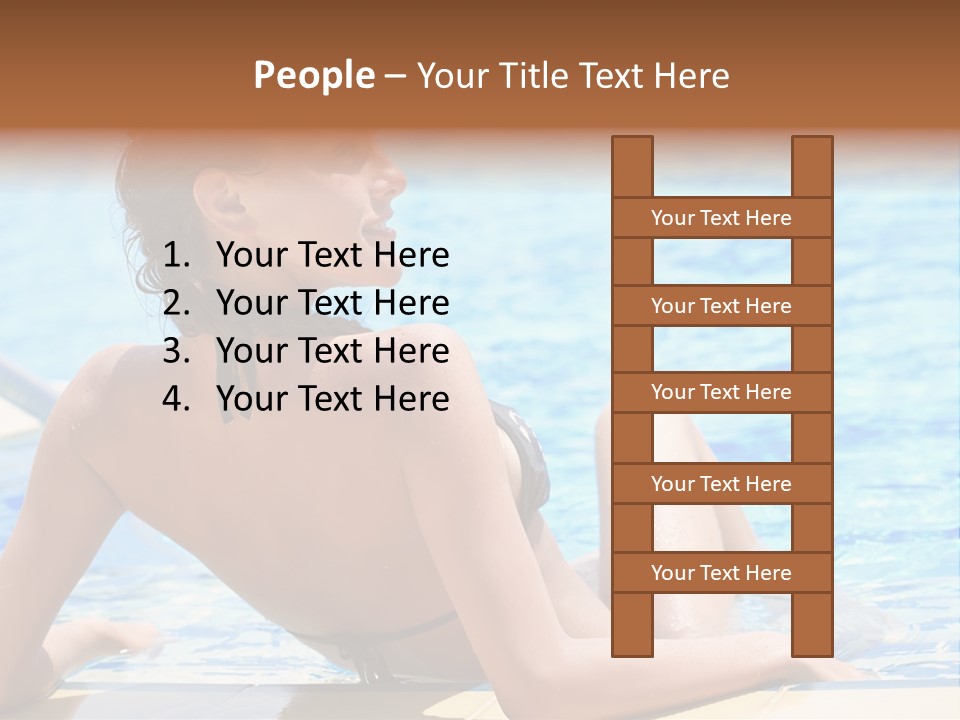 Sunbathing Joy Exercising PowerPoint Template