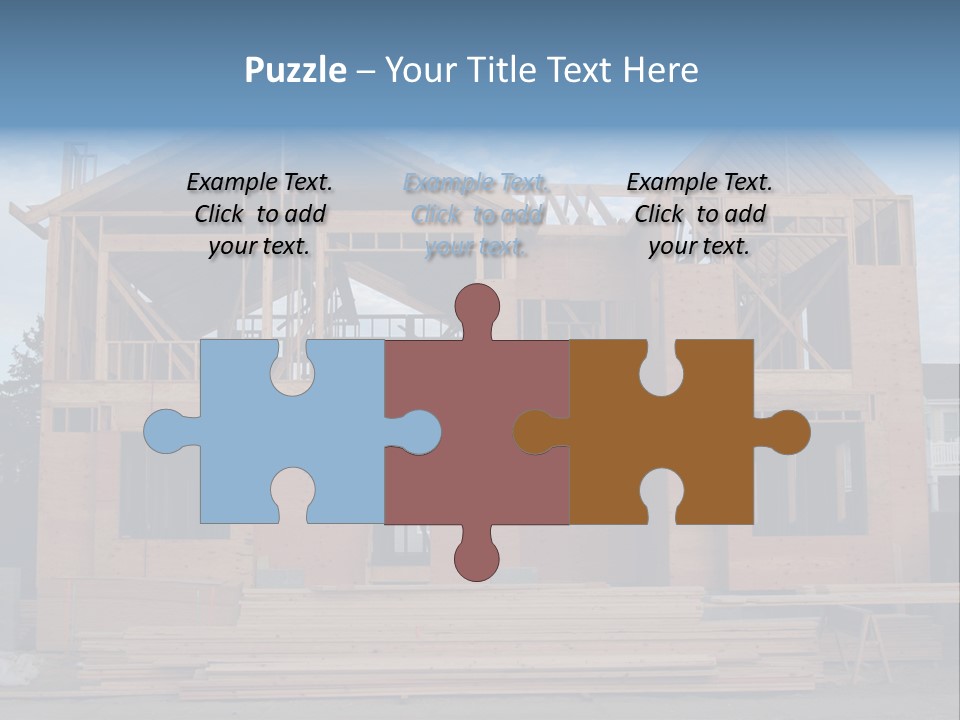 Plywood Facade Real Estate PowerPoint Template