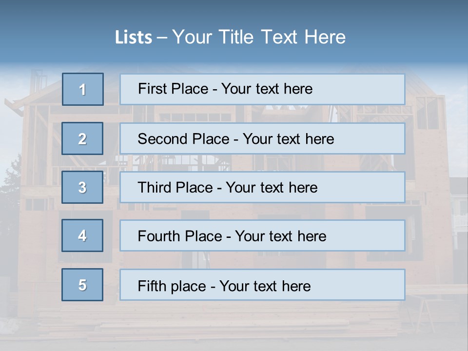 Plywood Facade Real Estate PowerPoint Template