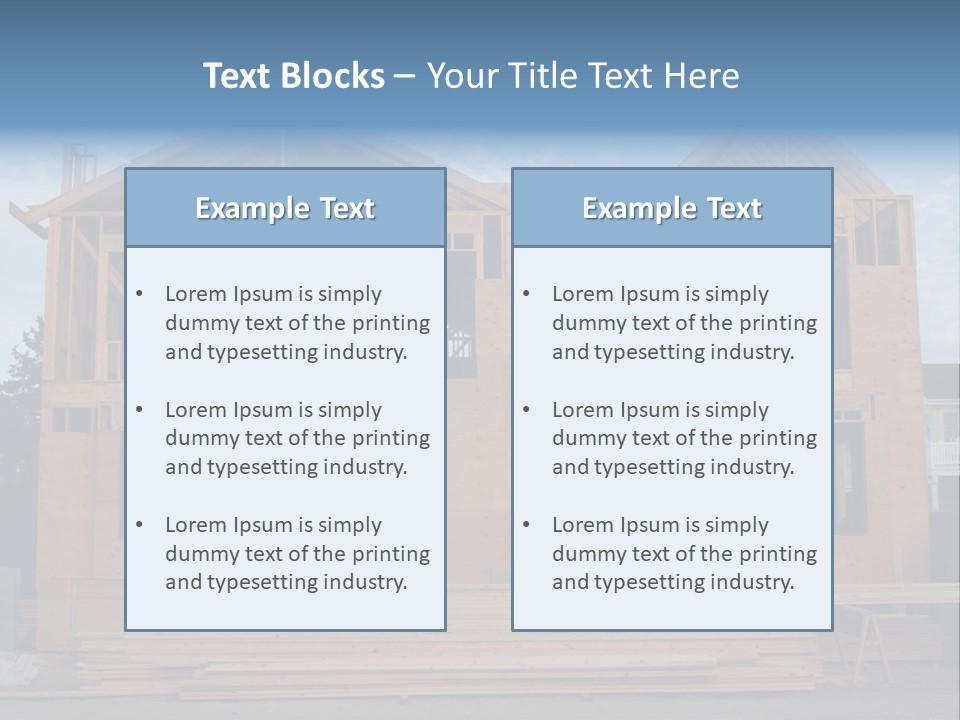 Plywood Facade Real Estate PowerPoint Template