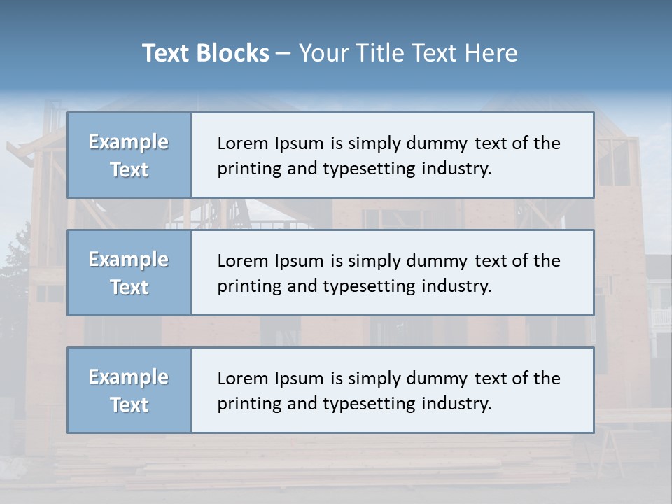 Plywood Facade Real Estate PowerPoint Template
