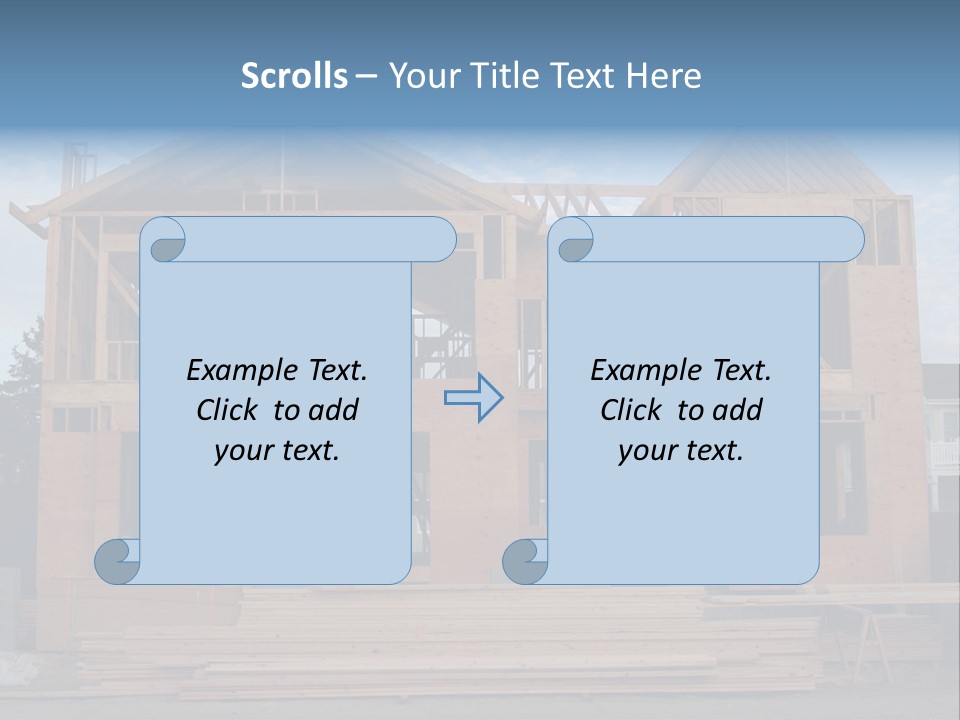 Plywood Facade Real Estate PowerPoint Template