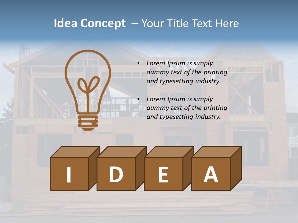 Plywood Facade Real Estate PowerPoint Template