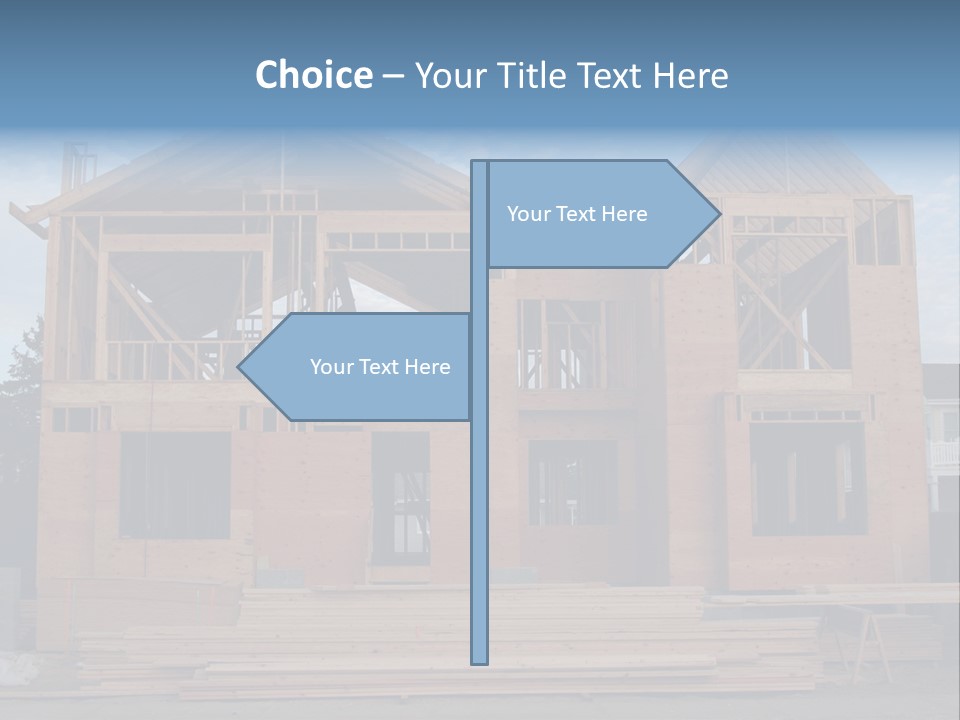 Plywood Facade Real Estate PowerPoint Template