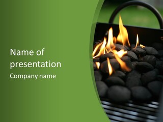 Burger Cook Charcoal PowerPoint Template