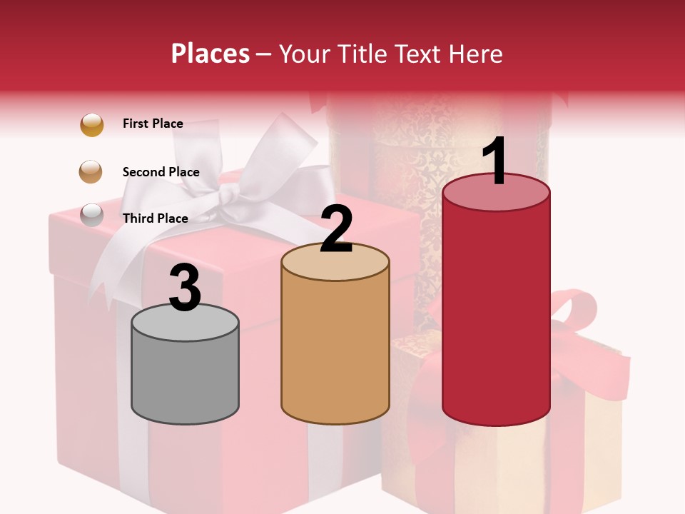 Wrapped Greeting Metallic PowerPoint Template