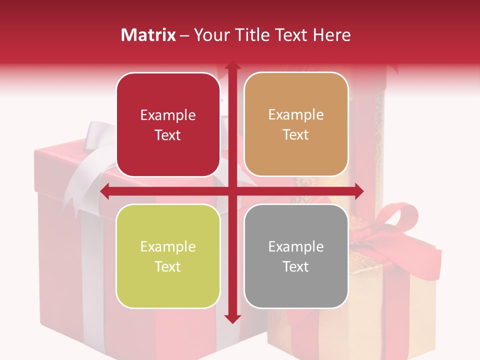 Wrapped Greeting Metallic PowerPoint Template