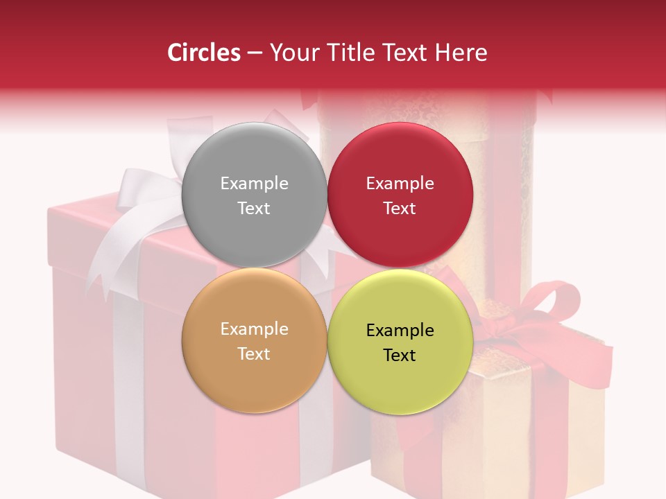 Wrapped Greeting Metallic PowerPoint Template