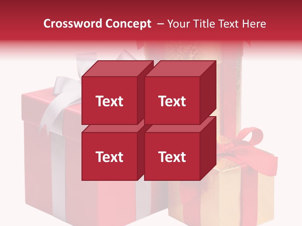 Wrapped Greeting Metallic PowerPoint Template