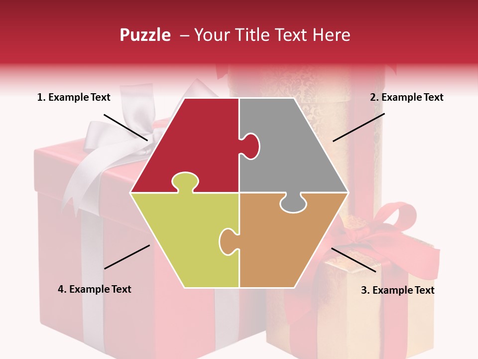 Wrapped Greeting Metallic PowerPoint Template