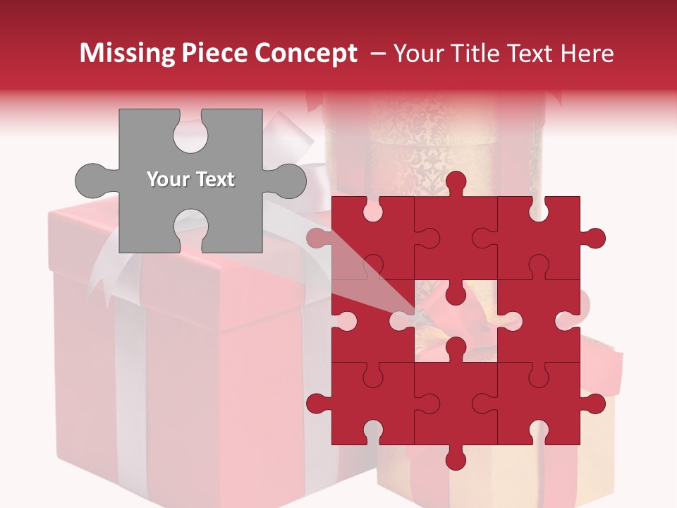 Wrapped Greeting Metallic PowerPoint Template