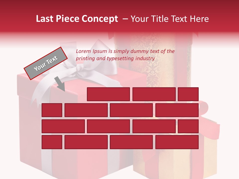 Wrapped Greeting Metallic PowerPoint Template